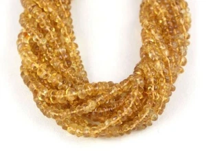 Best Quality 13" Long Strand Natural Citrine Smooth Rondelle Beads 5-10 MM Gems - Picture 1 of 5
