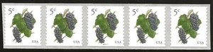 US Scott #5038, Plate #P111111 Coil of 5 2016 Grapes VF MNH - Picture 1 of 1