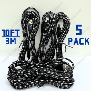 5-PCS Lot 10ft USB Type C Fast Charger Cable Charging Cord For Samsung S8 S9 S10 - Picture 1 of 8
