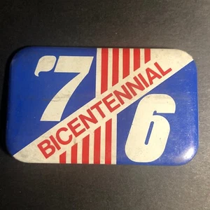 1976 Patriotic Bicentennial '76 Steel Pinback Button 2 3/4"  Red White Blue - Picture 1 of 2