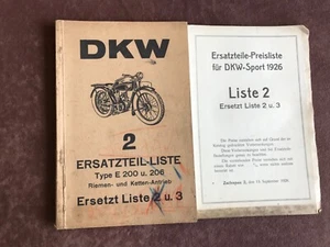 Listino pezzi di ricambio 2 DKW E200 206 Zschopau Rasmussen AG listino prezzi 1928 - Foto 1 di 2