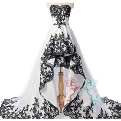 Sweetheart High Low Applique Wedding Dresses Sweetheart Bridal Gowns Plus Size - Image 1 of 4