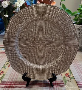 Perlen Web Glas Ladegerät Platte 2er Set - Bild 1 von 3