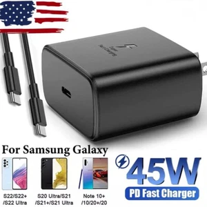6FT Charger Cable Type c Super Fast Wall Adapter For Samsung Galaxy S23 S22 S21 - Picture 1 of 8