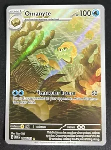 Omanyte 180/165 Escarlata y Violeta 151 Ilustración Raro Holo Pokemon TCG Tarjeta Casi Nuevo - Imagen 1 de 2