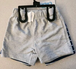 Carter's Child of Mine Baby Boys 12 MONTHS Shorts 2-Pack Gray Navy Blue #10724 - Picture 1 of 8