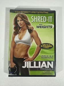Jillian Michaels Shred-It With Weights DVD Levels 1 & 2 Kettlebell Workout New - Picture 1 of 3