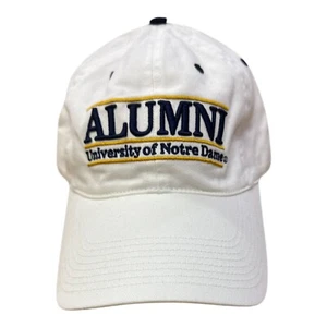 Notre Dame Alumni Adjustable Hat – White with Embroidered Blue Logo - Picture 1 of 1