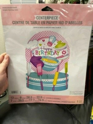 Little Chef Cook Baking Food Girls Kids Birthday Party Decoration Centerpiece - Image 1 of 2