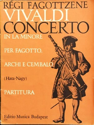 SCORE of Vivaldi Concerto in A Minor for bassoon, strings and keyboard - Image 1 of 2