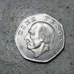 MÉXICO 🇲🇽 TEN (10) PESOS COIN 1981 - Picture 1 of 2