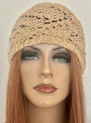 Diadema tejida a mano 2 Love Bandana Encaje Lazo Perlas Diseñador Moda Caqui Beige Foto 1 de 4