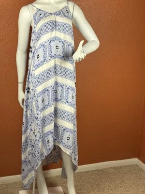 Maxi Vestido Resort Pink Stitch Para Mujer Talla 6 Azul Multi Estampado Espaguetis Bizatinos Foto 1 de 4