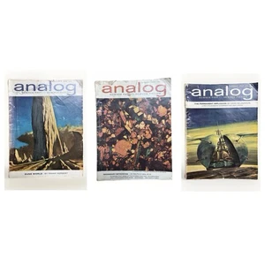 Analog Science Fiction Magazine Frank Herbert Dune World Parts 1 2 & 3 Complete - Picture 1 of 4