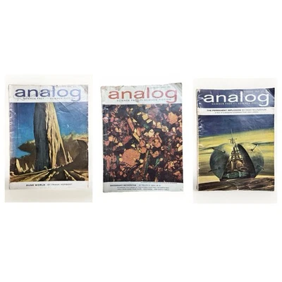 Analog Science Fiction Magazine Frank Herbert Dune World Parts 1 2 & 3 Complete - Image 1 of 4