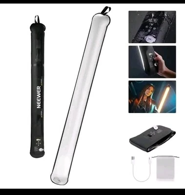NEEWER GC21B 21W Handheld LED Video Inflatable Tube Light 2700K-6500K Bi-Color  - Image 1 of 4