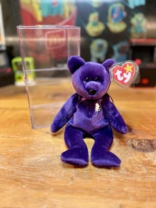 Ty Beanie Baby Princess Diana 1997 primera edición PE pellets sin espacio China con estuche - Imagen 1 de 9