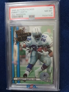 1990 action packed Emmitt Smith PSA 8 HOF - Picture 1 of 4