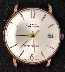 Ingersoll Date Herren Handaufzug Vintage Swiss Uhr -- Ersatzteile/Reparaturen - Bild 1 von 3