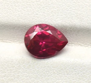 Lab Ruby Pear Cut Pigeon Blood Loose Gemstone 8X6 mm 10X7 mm 11X9 mm 12X10 mm - Picture 1 of 6