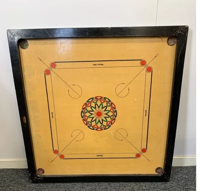 Swico Carrom Board Vintage Game Made in India 80cm Wood - #1008 - Image 1 of 4