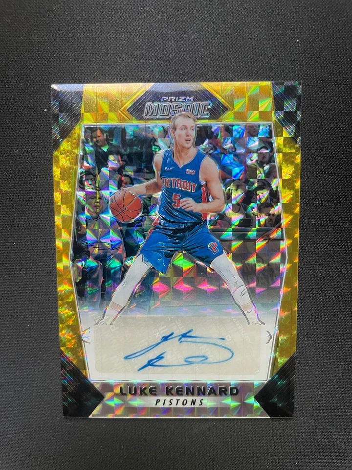 2017-18 Panini Prizm Mosaic Rookie Auto #A-LKN Luke Kennard Gold /10 - Image 1 of 2