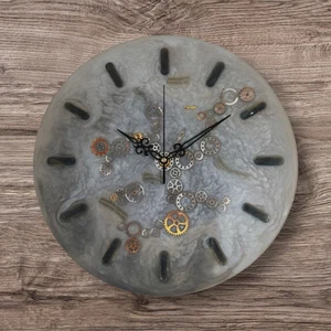 Handmade Resin Wall Clock — Old Factory Theme - Picture 1 of 5