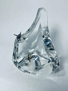 Pisapapeles James Carpenter Crystal Iceberg Silver Penguins Franklin Mint 1989 - Imagen 1 de 10