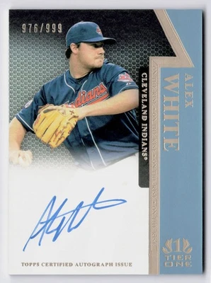 2011 Topps Tier One On the Rise Autograph Alex White #OR-AW /999 Auto Rookie - Image 1 of 2