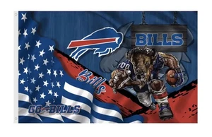 Bandera de fútbol americano Buffalo Bills 3x5 pies ojales envío rápido el mismo día - Imagen 1 de 4