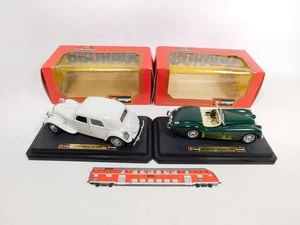 CY134-3# Burago/Bburago 1:24 Oldtimer 1501 Citroën 1938+1502 Jaguar 1948 NW+Box - Picture 1 of 5