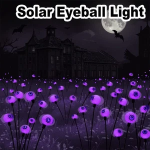 Halloween Solar Miedo Globo Ocular Luz LED Luces Jardín Exterior Estaca Decoración Fiesta - Imagen 1 de 12