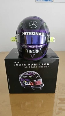Lewis Hamilton Helmet Scala 1:2, Season 2020 with purple visor and Tear Off - Immagine 1 di 4
