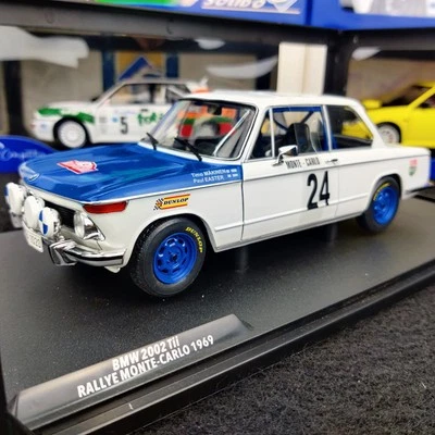 SOLIDO BMW 2002 TII WHITE #24 MAKINEN/EASTER RALLY MONTE CARLO 1969 1:18 NUOVO B - Immagine 1 di 4