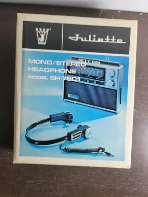  AURICULARES MONO/ESTÉREO JULIETTE SH-7501 VINTAGE AÑOS 60 HECHOS EN JAPÓN Foto 1 de 4