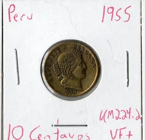 Moneda Perú 10 Centavos 1955 KM224.2 - Imagen 1 de 1