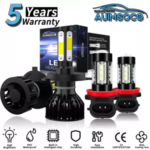 For Nissan Cube 2009-2014 Combo 4x LED Headlight High Low Beam Fog Light Bulbs - Picture 1 of 17