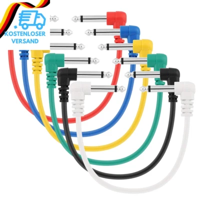 BESUCHE DEN PXYELEC-STORE Pxyelec 30 Cm Kurzes Audio-Gitarren-Patchkabel, 6,35 Mm, Gitarren-Instrumentenka