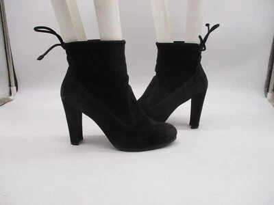 STUART WEITZMAN UW4695 Black Suede Leather Zip High Heel Ankle Boots Size 5.5 M - Image 1 of 4