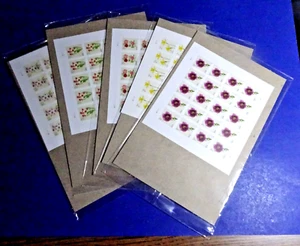 US FLOWERS NEW DATE 7/18/24 (1c,2c,3c,5c,10c) SET OF "5" PANES OF 20 USPS SEALED - Picture 1 of 2