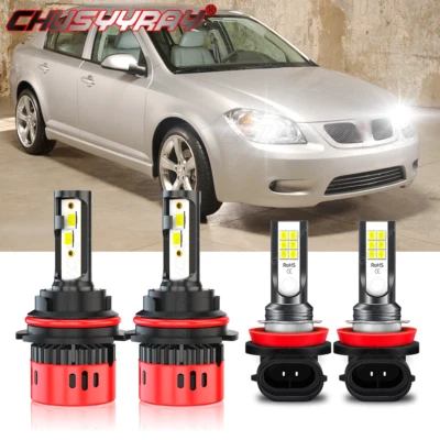 Faro LED de haz alto/bajo para Pontiac G5 2007-2010 - 4X 6000K + bombillas antiniebla Foto 1 de 4