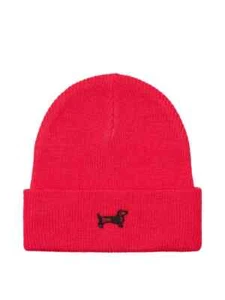 Victoria's Secret Pink Dachshund Rib Knit Beanie Red Hat New in Package - Picture 1 of 9