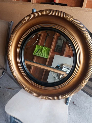 Ornate Circle Mirror Double Frame Cover