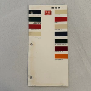 Vintage Morgan Car Paint Chip Color Sample Sheet R-M Rinshed Mason - Picture 1 of 8