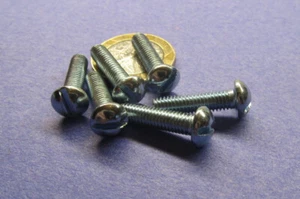 Traversenkopf Stahl verzinkt, Schlitzschraube 10-32 x 0,750" Länge, 100 Stück - Bild 1 von 12