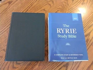 KJV Ryrie Study Bible~ Black Genuine Leather~ Red Letter~ Retail $119.99 - Picture 1 of 12