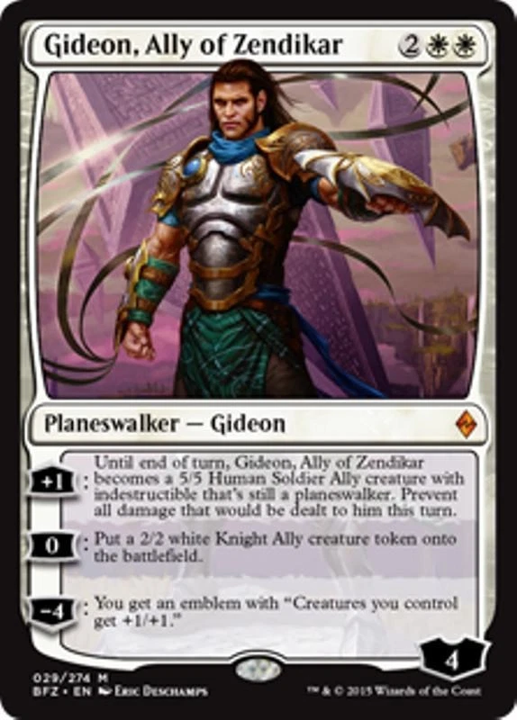 MTG - GIDEON, ALLY OF ZENDIKAR - Battle for Zendikar (M) - Image 1 of 1
