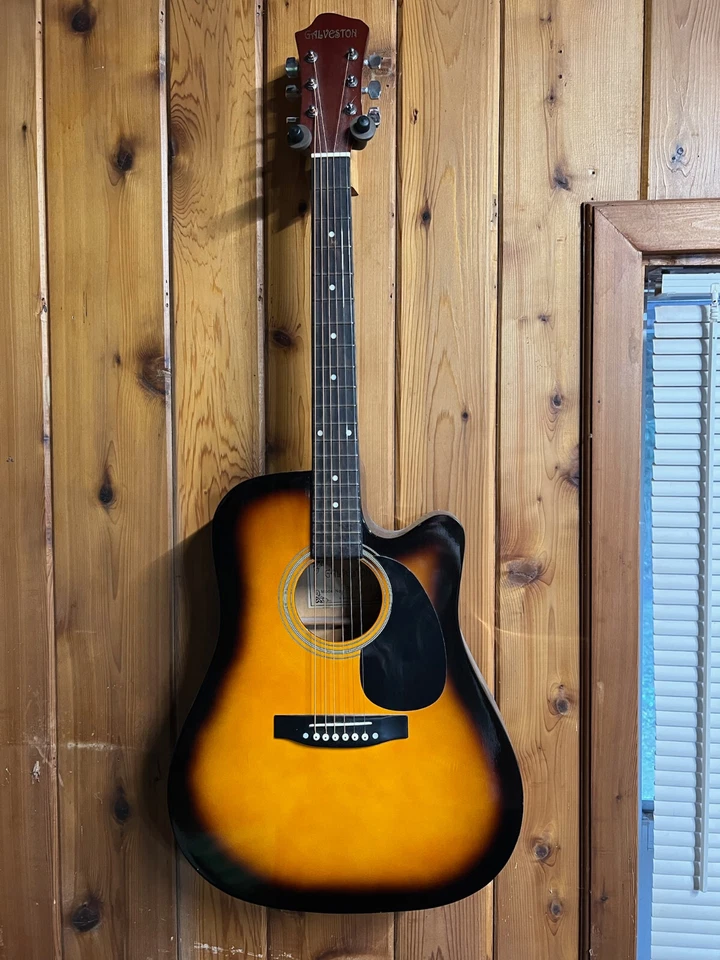 GUITARRA ELÉCTRICA ACÚSTICA COUNTRY/WESTERN GALVESTON TONO MUY BONITO Foto 1 de 1