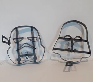 Star Wars Cookie Cutters Set of 2 2010 Stormtrooper Darth Vader Kitchen - Picture 1 of 4