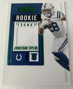 JONATHAN TAYLOR  RC  : Panini Contenders ROOKIE TICKET JERSEY PATCH @ - Picture 1 of 2